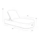 Barcelona Palazzo Cream Performance Fabric Upholstered Outdoor 84" Chaise Lounger