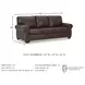 Colleton Dark Brown 92" Sofa