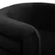 Curves Black Performance Fabric Upholstered Swivel Accent Chair