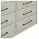 Modern Play Natural White 6 Drawer Dresser with Mirror