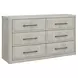 Modern Play Natural White 6 Drawer Dresser