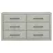 Modern Play Natural White 6 Drawer Dresser
