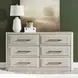Modern Play Natural White 6 Drawer Dresser