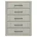 Modern Play Natural White 5 Drawer Chest