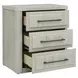 Modern Play Natural White 3 Drawer Nightstand with USB Charging