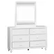 Cottage View White 6 Drawer Dresser with Mirror