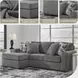 Gardiner Pewter 101" Sofa Chaise