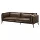 Porchester Distress Chocolate Leather 94" Sofa