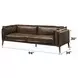 Porchester Distress Chocolate Leather 94" Sofa