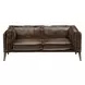Porchester Distress Chocolate Leather Living Room Set