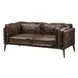 Porchester Distress Chocolate Leather Living Room Set