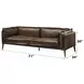Porchester Distress Chocolate Leather 71" Loveseat