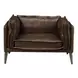 Porchester Distress Chocolate Leather Living Room Set