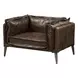Porchester Distress Chocolate Leather Living Room Set