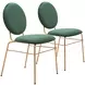 Odessa Green And Gold Dining Chair Set of 2