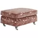 Athos Brown and White Rectangular Ottoman with Casters by Barclay Butera