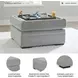 Casselbury Cement Ottoman With Storage