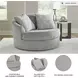 Casselbury Cement Oversized Swivel Accent Chair