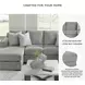 Casselbury Cement 2 Piece RAF Chaise Sectional