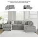 Casselbury Cement 2 Piece RAF Chaise Sectional