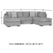 Casselbury Cement 2 Piece RAF Chaise Sectional