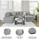 Casselbury Cement 2 Piece LAF Chaise Sectional