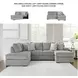 Casselbury Cement 2 Piece LAF Chaise Sectional