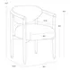 Sigrid Monument Oatmeal Upholstered Dining Arm Chair