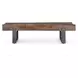 Duarte Rustic Brown and Black 58" Accent Bench