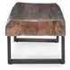 Duarte Rustic Brown and Black 58" Accent Bench