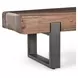 Duarte Rustic Brown and Black 58" Accent Bench