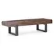 Duarte Rustic Brown and Black 58" Accent Bench