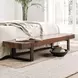 Duarte Rustic Brown and Black 58" Accent Bench