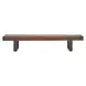 Duarte Rustic Brown and Black 74" Accent Bench