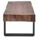 Duarte Rustic Brown and Black 74" Accent Bench