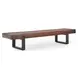 Duarte Rustic Brown and Black 74" Accent Bench