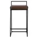 Belfort Cocoa Brown Leather Upholstered Counter Height Stool