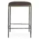 Bose Cocoa Brown Leather Upholstered Counter Height Stool