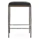 Bose Onyx Black Leather Upholstered Counter Height Stool