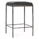 Bose Onyx Black Leather Upholstered Counter Height Stool