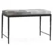 Achen Sparrow Gray Leather Upholstered 28" Accent Bench