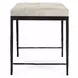 Achen Dusty Cream Leather Upholstered 28" Accent Bench