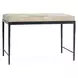 Achen Dusty Cream Leather Upholstered 28" Accent Bench