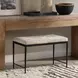 Achen Dusty Cream Leather Upholstered 28" Accent Bench