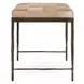 Achen Canyon Sand Leather Upholstered 28" Accent Bench