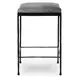 Bose Sparrow Gray Leather Upholstered Counter Height Stool