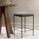 Bose Sparrow Gray Leather Upholstered Counter Height Stool