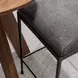 Bose Sparrow Gray Leather Upholstered Counter Height Stool