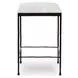 Bose Dusty Cream Leather Upholstered Counter Height Stool