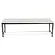 Achen Dusty Cream Leather Upholstered 60" Accent Bench